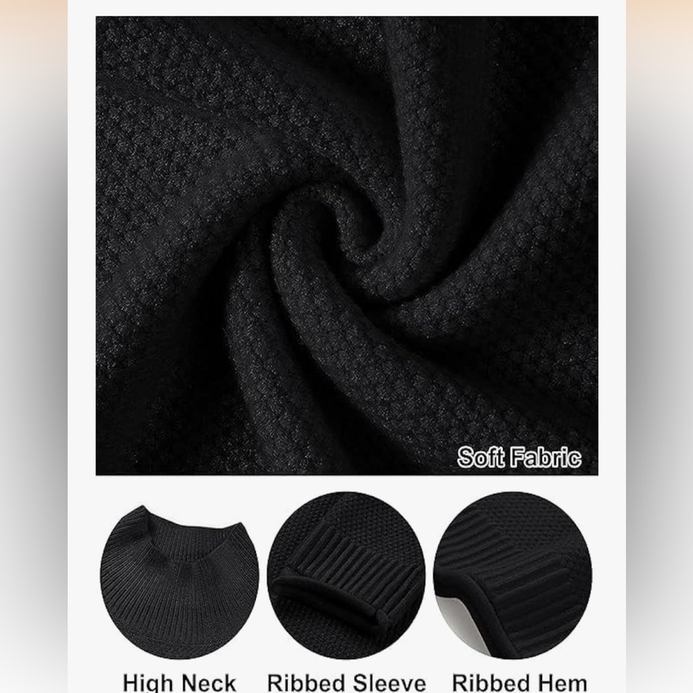 Classic Black Turtleneck Sweater for Women - Picture 8 of 12